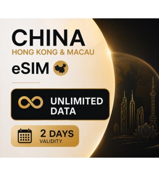 eSIM China - Unlimited Data valid for 2 Days Android Key 